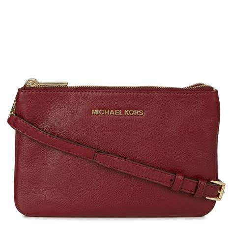 michael kors leather cross body bag|Michael Kors burgundy crossbody bag.